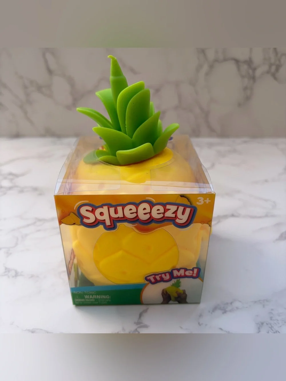 Sunny Days Entertainment Squeezy Pineapple Tactile Squeeze Toy Yellow/Green 3+
